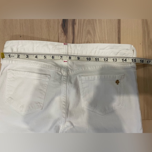 Kate Spade Perry Street Jeans Size 28 Play Hooky Slim Straight Leg White Denim - Picture 8 of 11